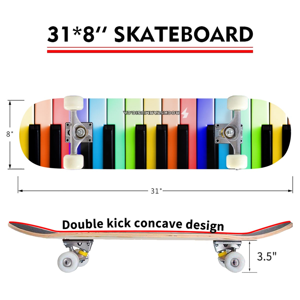 Rockstar Keys Skateboard